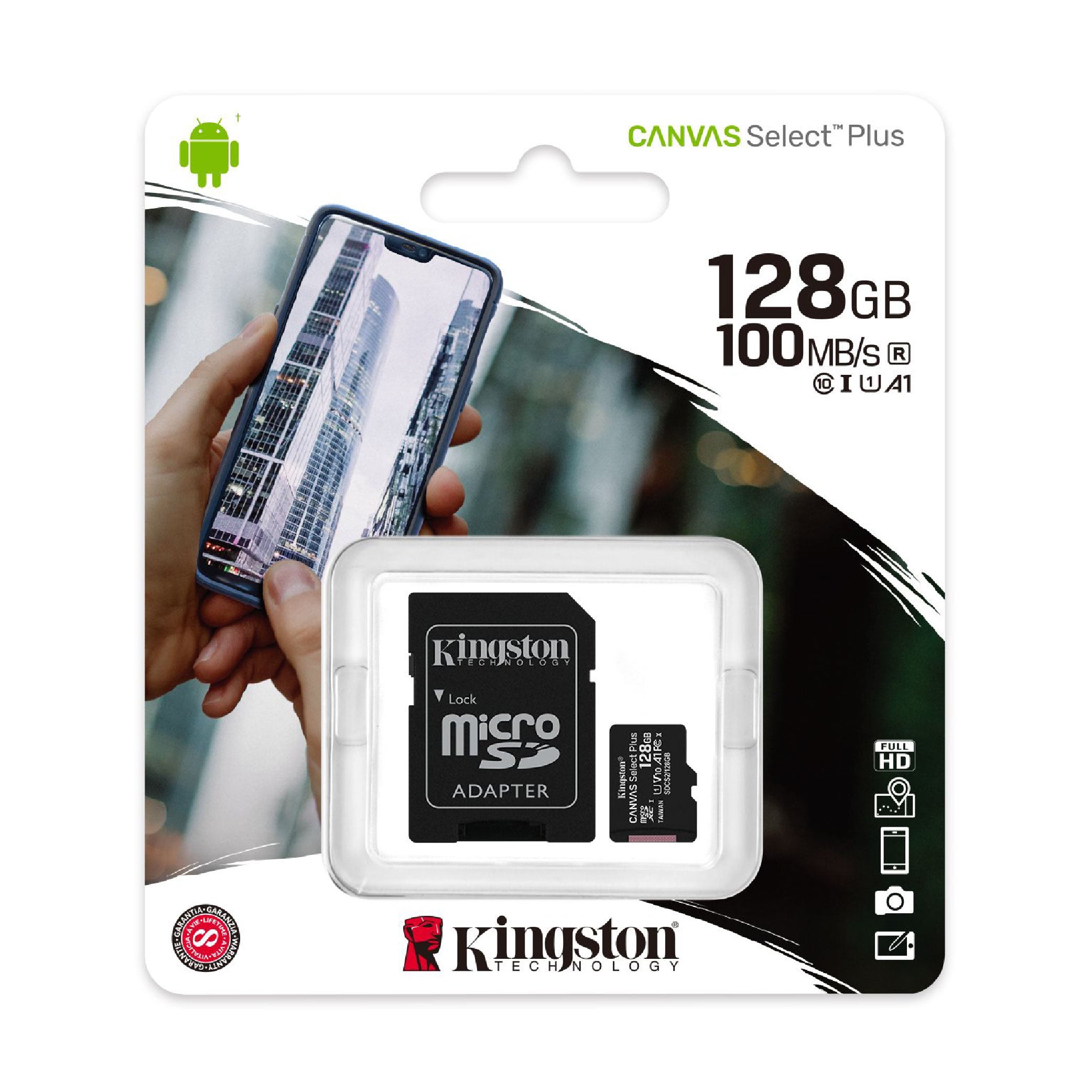 Tarjeta de memoria Micro SDXC Canvas Select Plus 100R A1 C10 Card + ADP