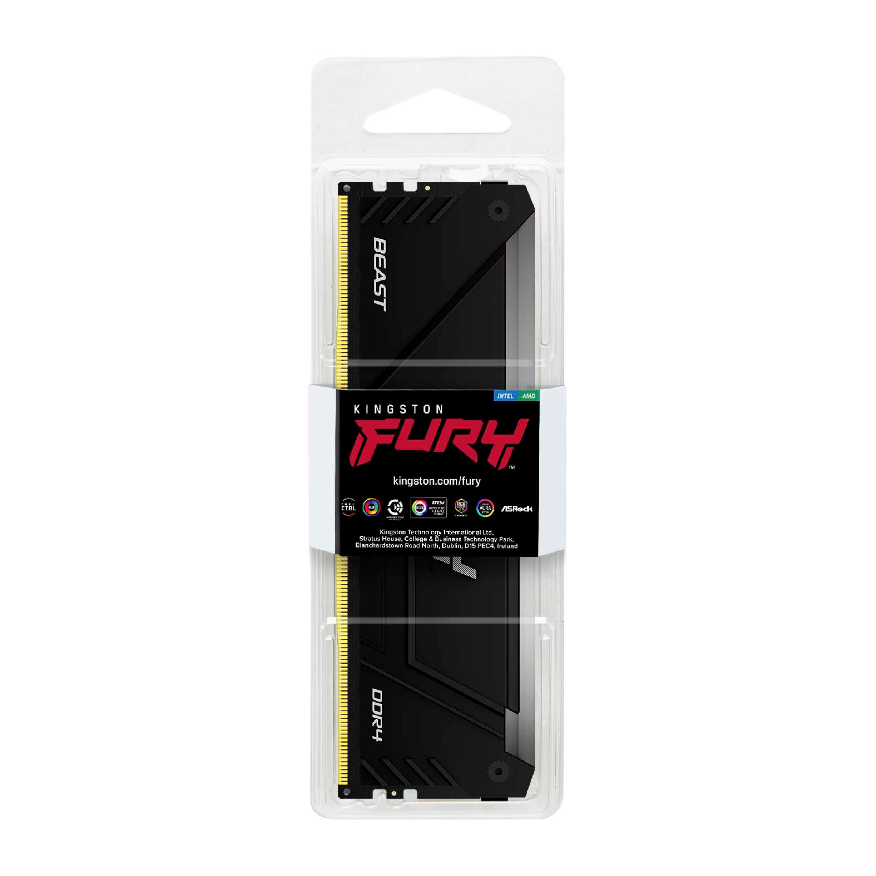 Ram Kingston 16GB 3200MT/s DDR4 CL16 DIMM FURY Beast RGB