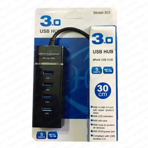 Hub De 4 Puertos Usb 3.0 Modelo 303