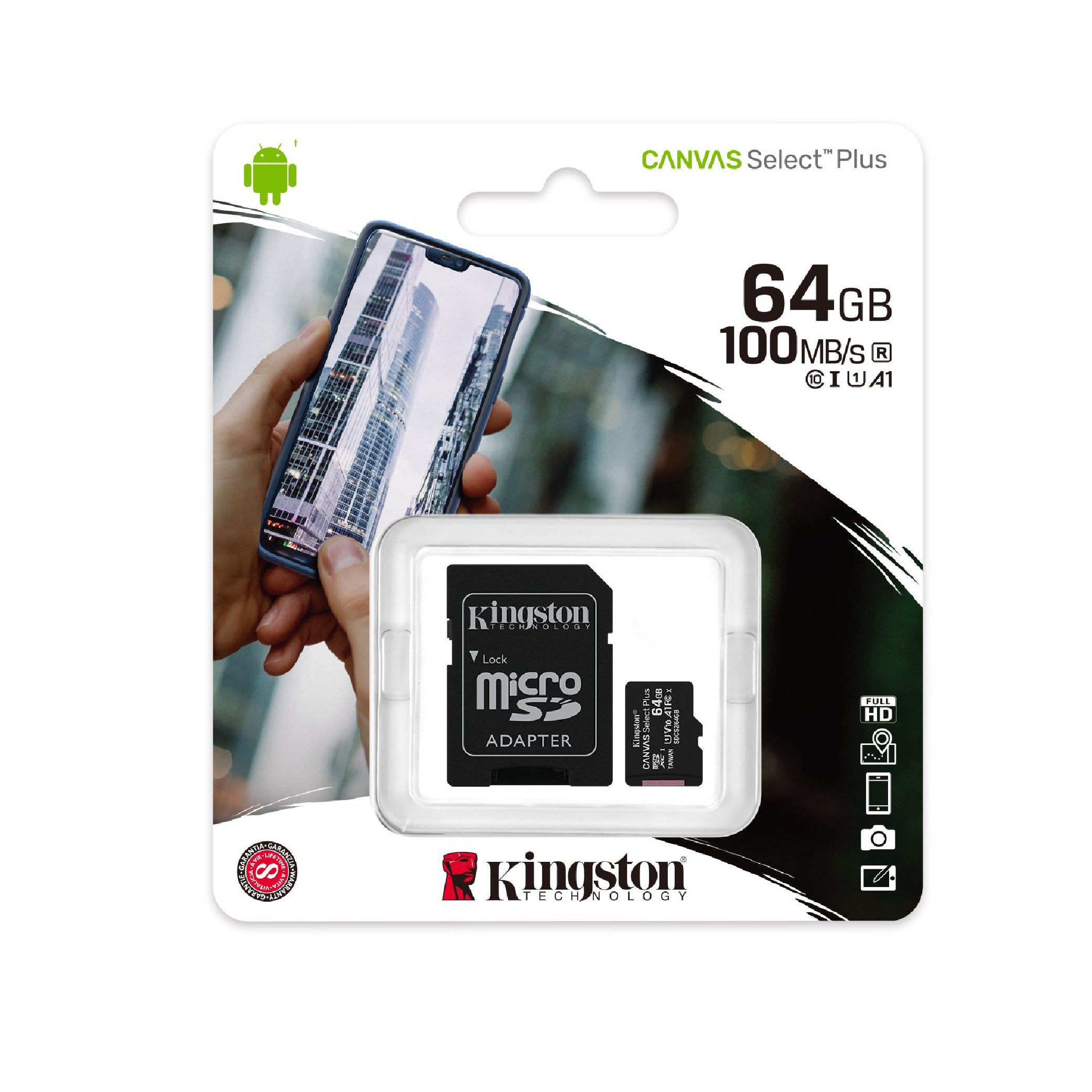 Tarjeta de memoria Micro SDXC Canvas Select Plus 100R A1 C10 Card + ADP