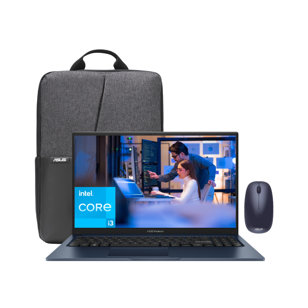 ASUS VIVOBOOK X1504VA CORE I3-1315U 6 NÚCLEOS 8 HILOS FRECUENCIA TURBO 4.5Ghz 15,6” FHD /QUIET BLUE DDR4