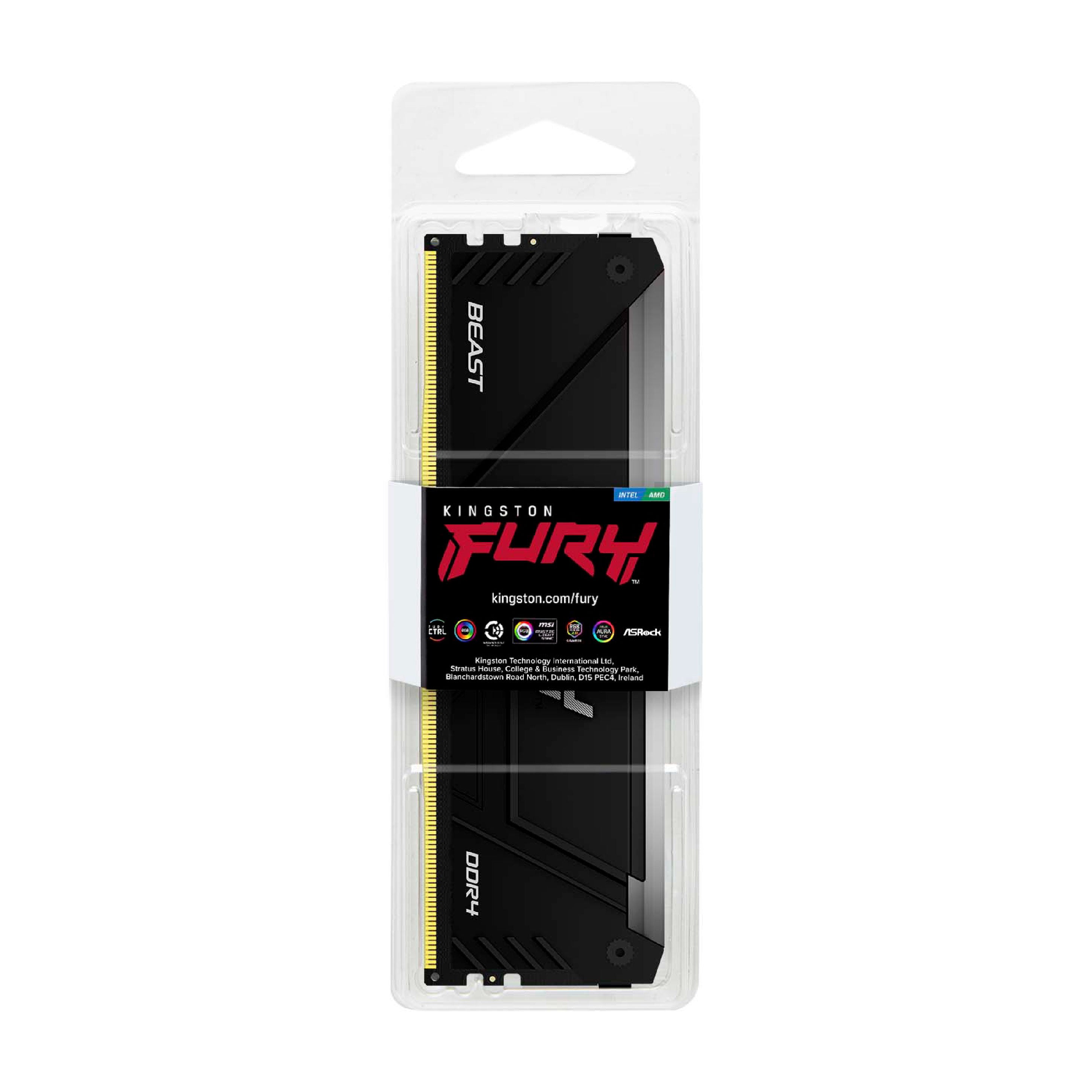 Ram Kingston 8GB 3200MT/s DDR4 DIMM CL16 DIMM FURY Beast Black