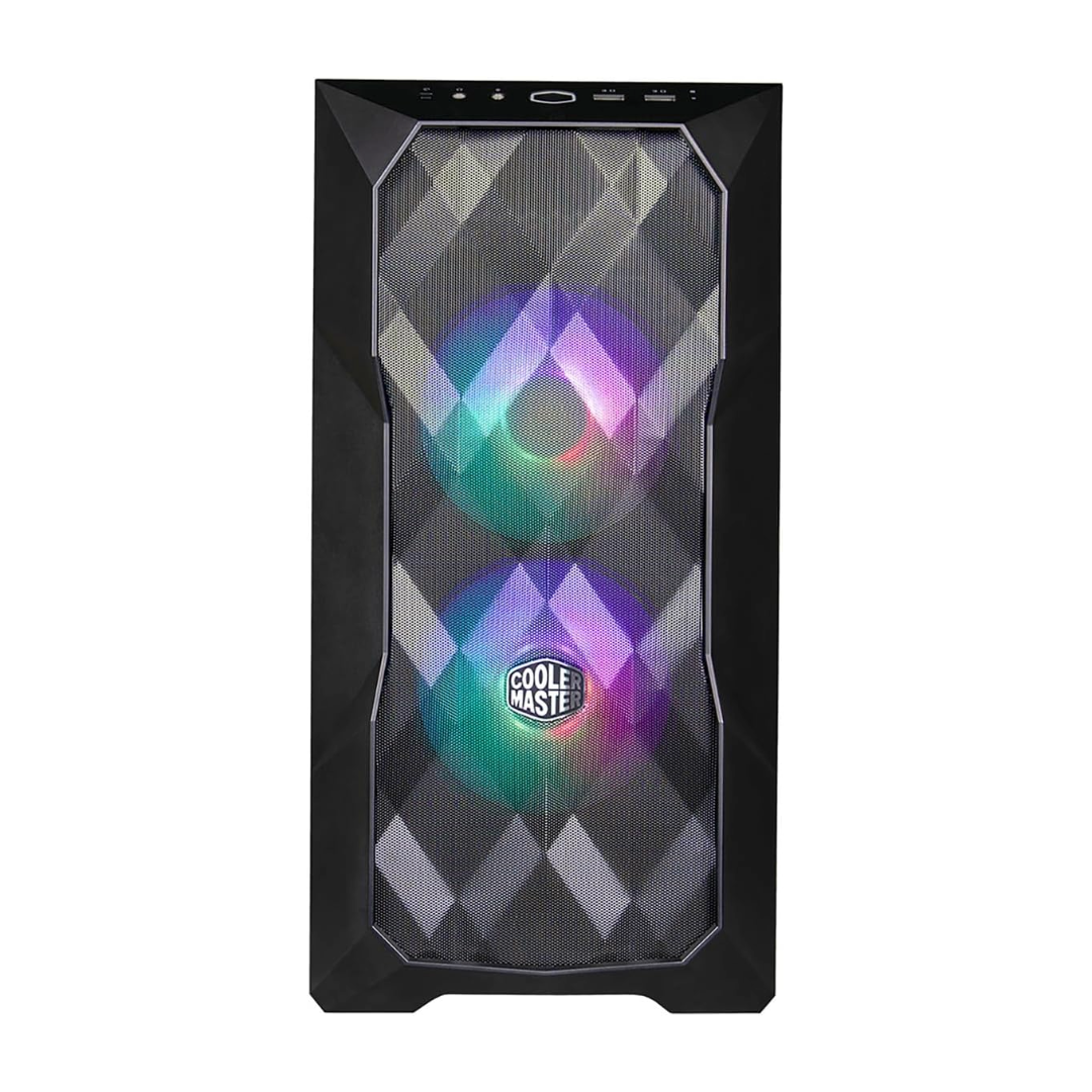 CASE COOLER MASTER TD300 MASTERBOX BLACK MESH MINI TOWER MICRO ATX 2X120MM FRONT