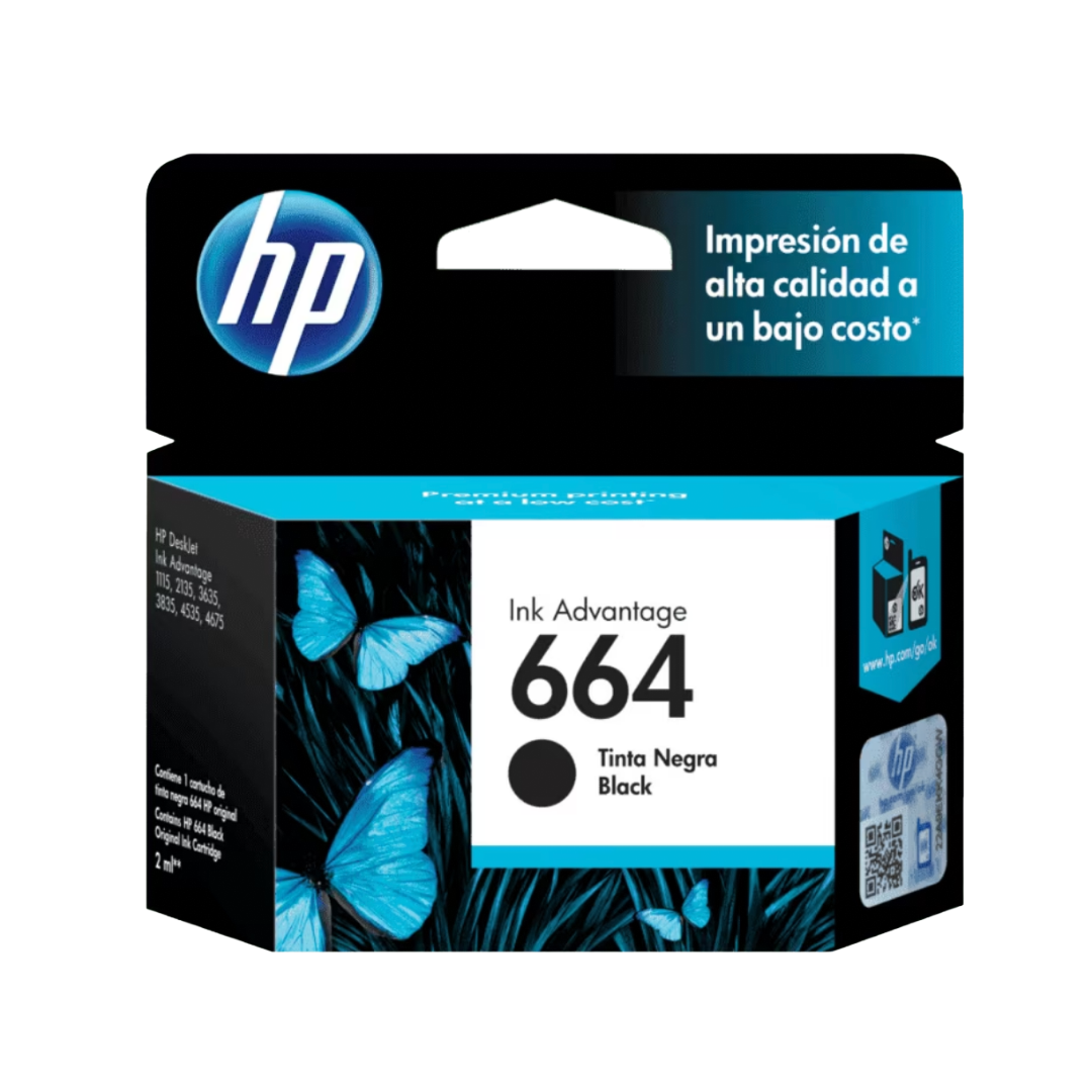 Cartucho de Tinta HP 664 Negro