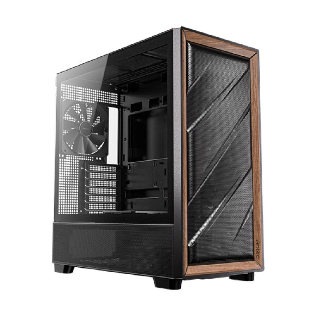 CASE ANTEC FLUX WOOD MID TOWER 3X120MM IN FRONT 1X120MM REVERSE FAN 1X140MM REAR