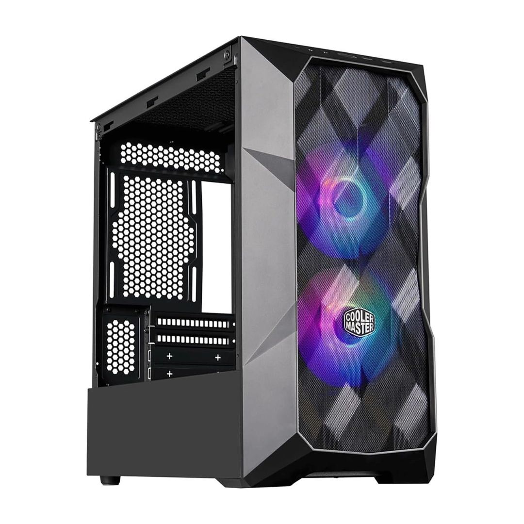 CASE COOLER MASTER TD300 MASTERBOX BLACK MESH MINI TOWER MICRO ATX 2X120MM FRONT