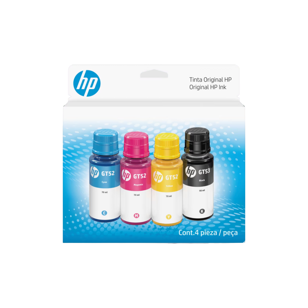 Kit de Botella de Tinta HP GT53/GT52 Pack de 4