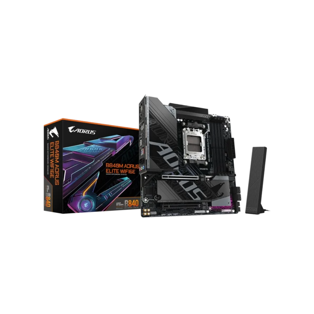 MAINBOARD GIGABYTE B840M AOURUS ELITE WIFI6E MICRO ATX AM5 DDR5 WIFI 6