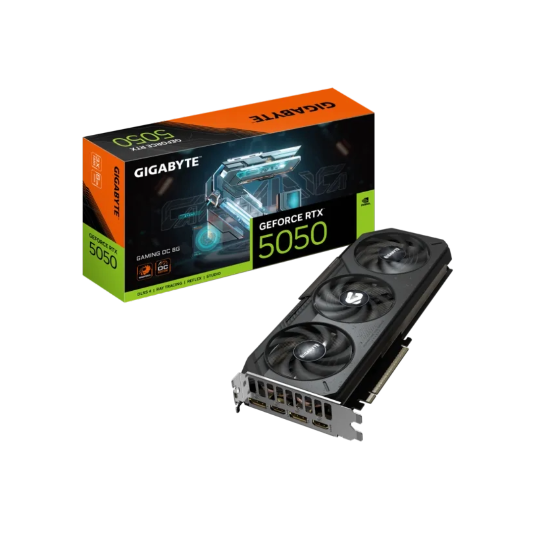 TARJETA DE VIDEO GIGABYTE GEFORCE RTX 5050 GAMING OC 8G GDDR6 PCIE 5.0 2632MHZ 550W