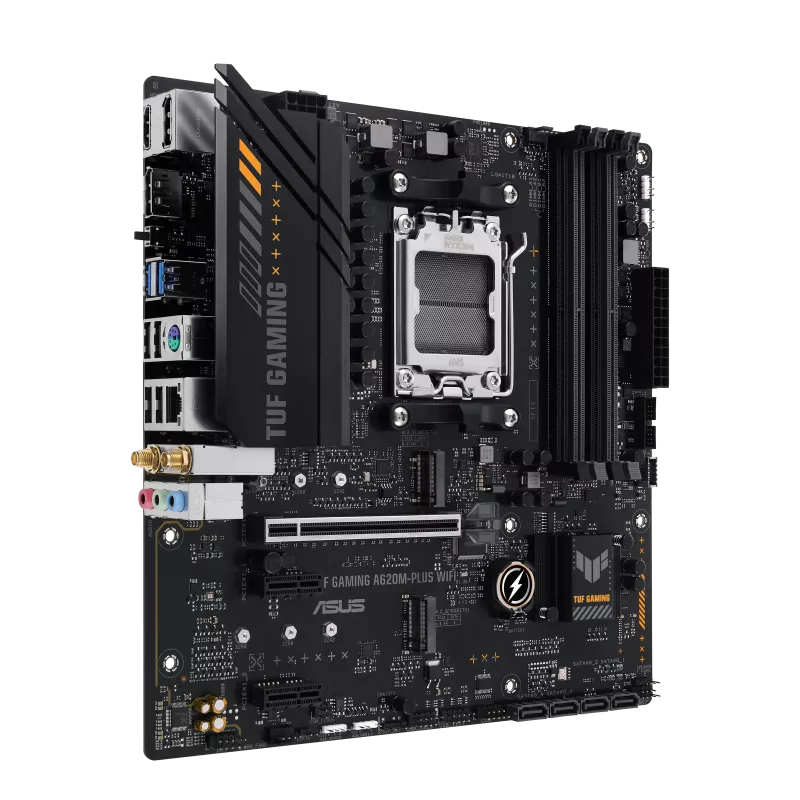 MAINBOARD ASUS TUF GAMING A620M-PLUS WIFI AM5 DDR5 WIFI 6 BT V5.3 AURA SYNC RGB