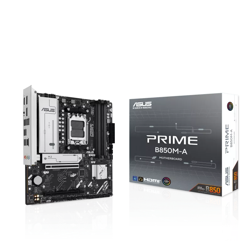 MAINBOARD/ASUS PRIME B850M-A AM5 DDR5 4 SLOTS AI PC READY PCI-E 5.0