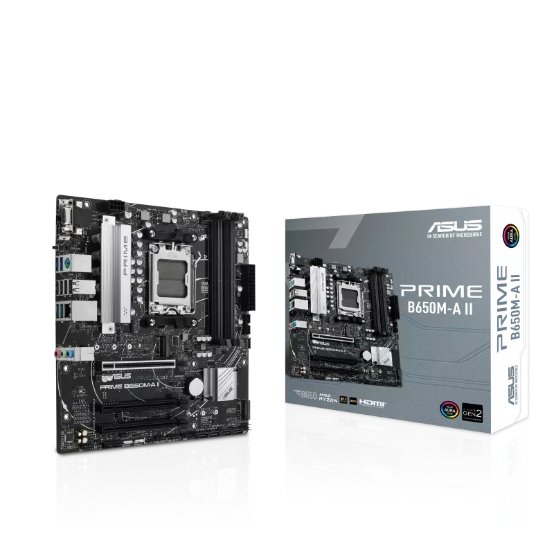 MAINBOARD ASUS PRIME B650M-A II AM5 SERIE 7000 USB 3.2 GEN2 AURA DDR5