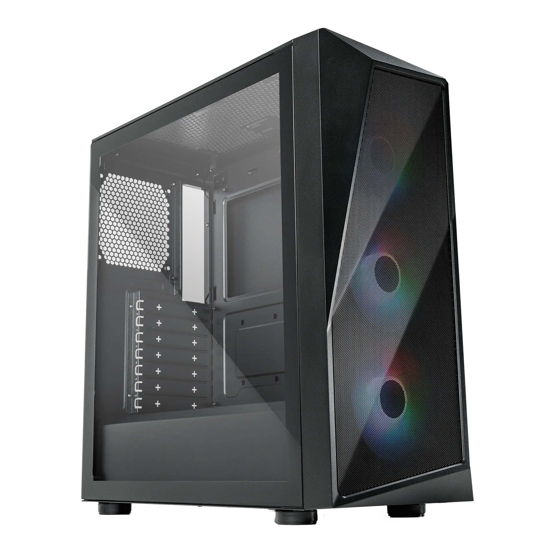 CASE COOLER MASTER CMP520 MID TOWER BLACK BUNDLE FUENTE 650W